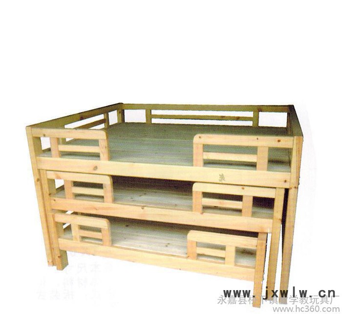 俄羅斯原料定制加厚多人推拉床 實木木質(zhì)幼兒園小床 兒童床