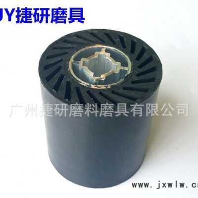 十字芯膠輪 砂布套橡膠輪 砂帶機橡膠輪 砂套膠輪 4寸 拉絲機輪