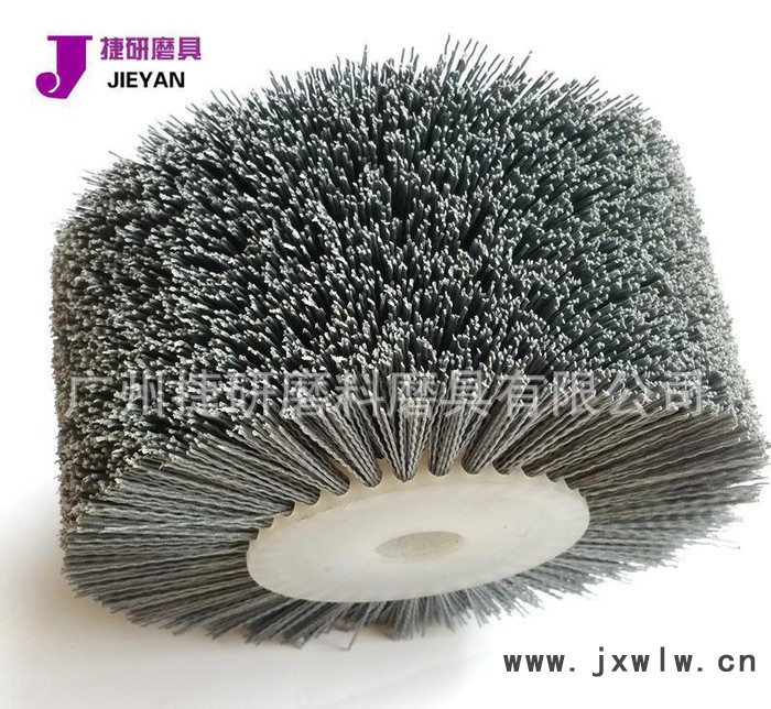 杜邦絲輪杜邦絲拋輪200*25*100 拋光機拉絲輪 碳化硅磨料絲拋光刷