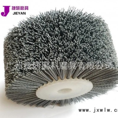 杜邦絲輪杜邦絲拋輪200*25*100 拋光機拉絲輪 碳化硅磨料絲拋光刷