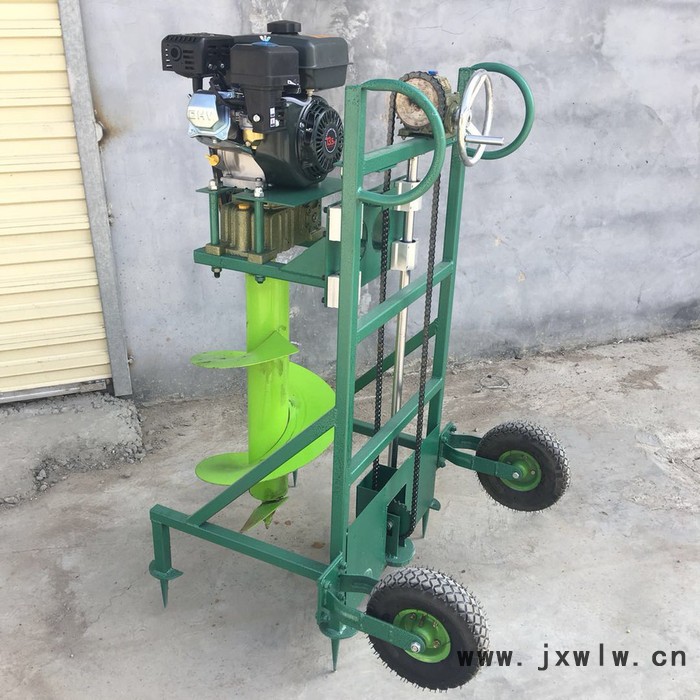 金佳機械汽油四沖程手推挖坑機 植樹鉆眼機打洞機 螺旋式栽樹打孔機