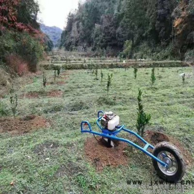 汽油手推式打坑機(jī) 山地單人操作四沖程挖坑機(jī) 便捷式植樹施肥打孔機(jī)