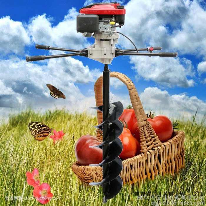 金佳機械汽油挖坑機 植樹打孔機械手提式挖坑機 高效率打眼機