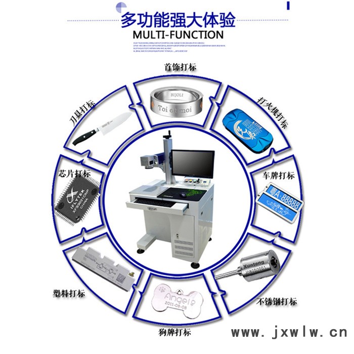 紐芬奇 光纖激光打標機金屬激光刻字 鐳雕機金屬標牌工藝小型激光打標機
