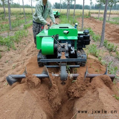 柴油動力低矮型施肥機 啟航電啟動柴油發(fā)動機 履帶開溝機