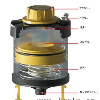 成都彈簧式加脂器，工業(yè)機(jī)器人自動(dòng)注脂器，機(jī)械手導(dǎo)軌自動(dòng)注油器