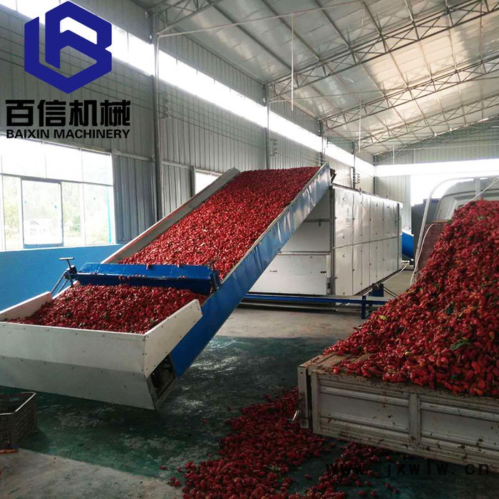 辣椒椒烘干機(jī)  供應(yīng)產(chǎn)量好的烘干機(jī)   大型網(wǎng)帶式辣椒烘干機(jī)廠(chǎng)家  鮮辣椒脫水干燥設(shè)備