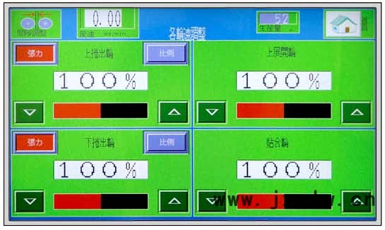 PUR熱熔復合機輪速設(shè)置說明